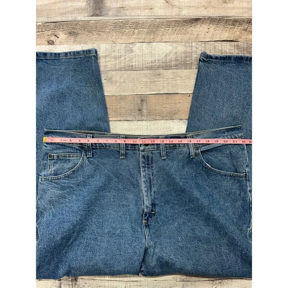 Wrangler 44X30 Men’s Straight Blue Denim Premium Quality Casual Cotton Jeans